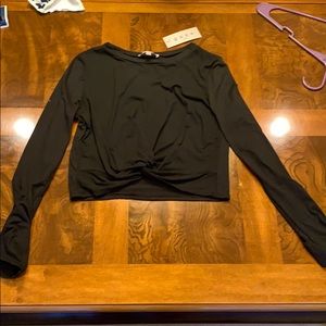Black long sleeve top